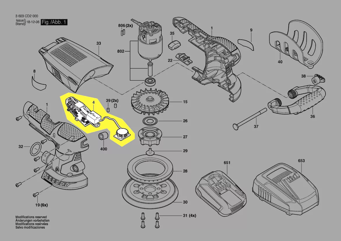Interrupteur variateur réf. 1 600 A00 JM2 Bosch